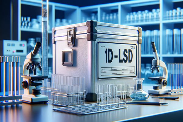 Eine Labor Kiste mit 1d-LSD